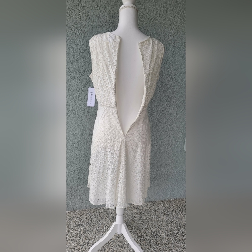 Julia Jordan White Eyelet Dress Sleeveless Fit & Flare Women’s Size 6 - Picture 8 of 10